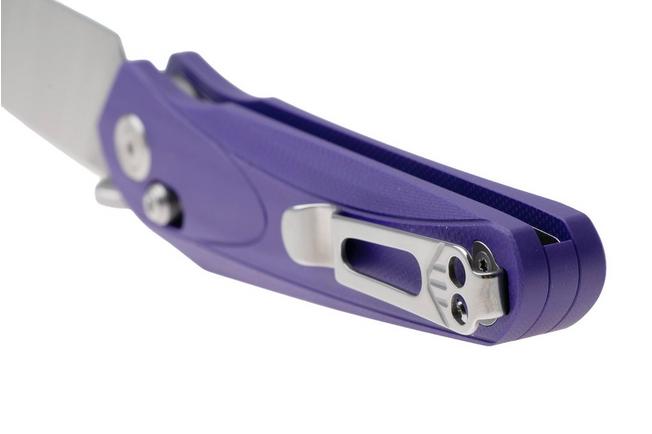 Afbeelding voor Bestech Mothus BG67C Satin 14C28N, Purple G10, zakmes, Kombou design