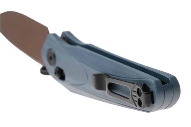 Afbeelding voor Bestech Mothus BG67F Gold PVD 14C28N, Dark Blue G10, zakmes, Kombou design