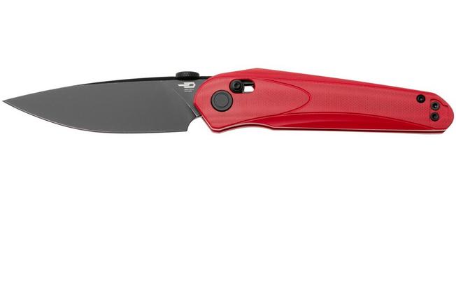 Afbeelding voor Bestech Mothus BG67H Stonewashed Black PVD 14C28N, Red G10, zakmes, Kombou design