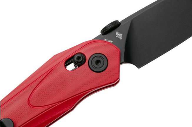 Afbeelding voor Bestech Mothus BG67H Stonewashed Black PVD 14C28N, Red G10, zakmes, Kombou design