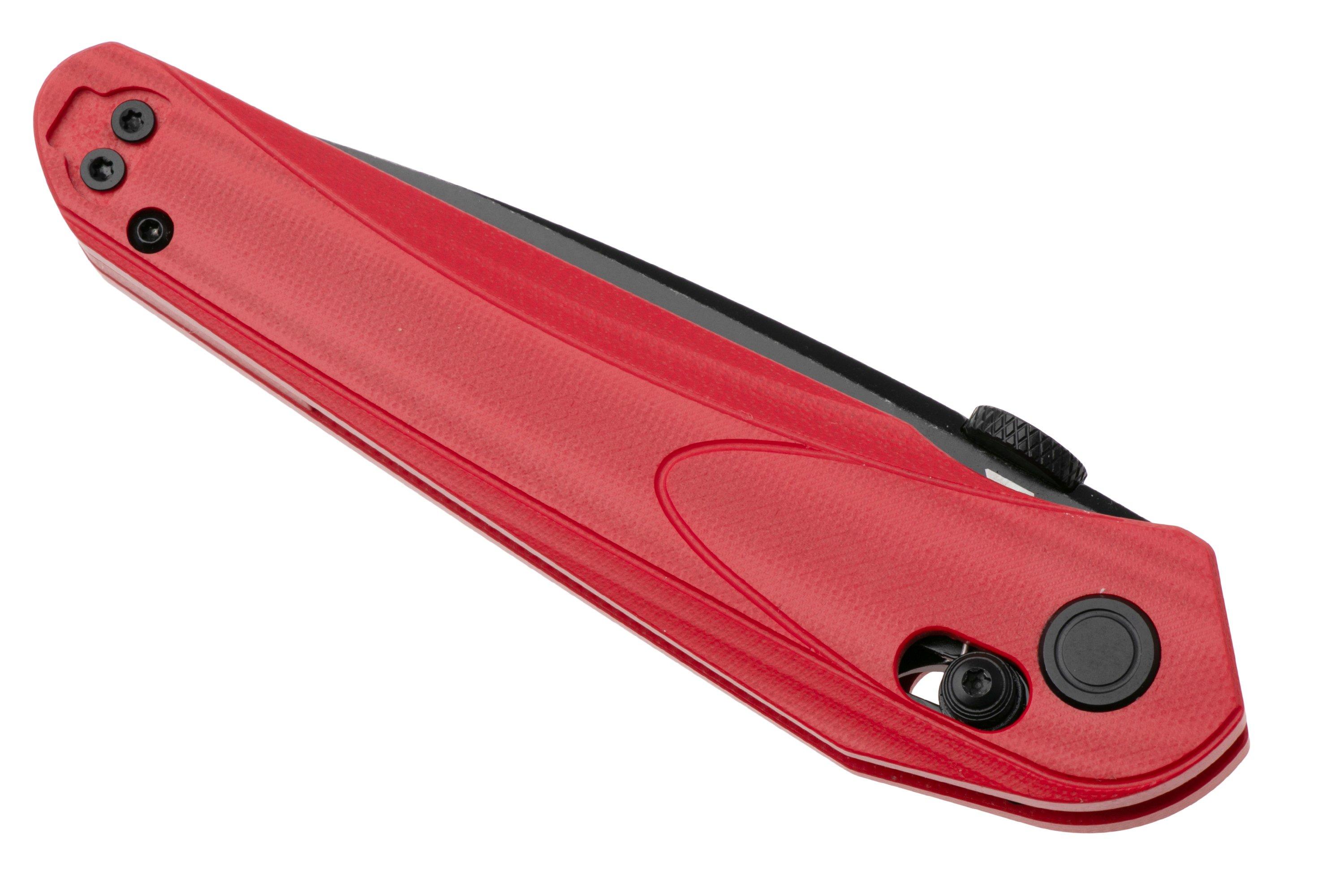 Bestech Mothus BG67H Stonewashed Black PVD 14C28N, Red G10, pocket