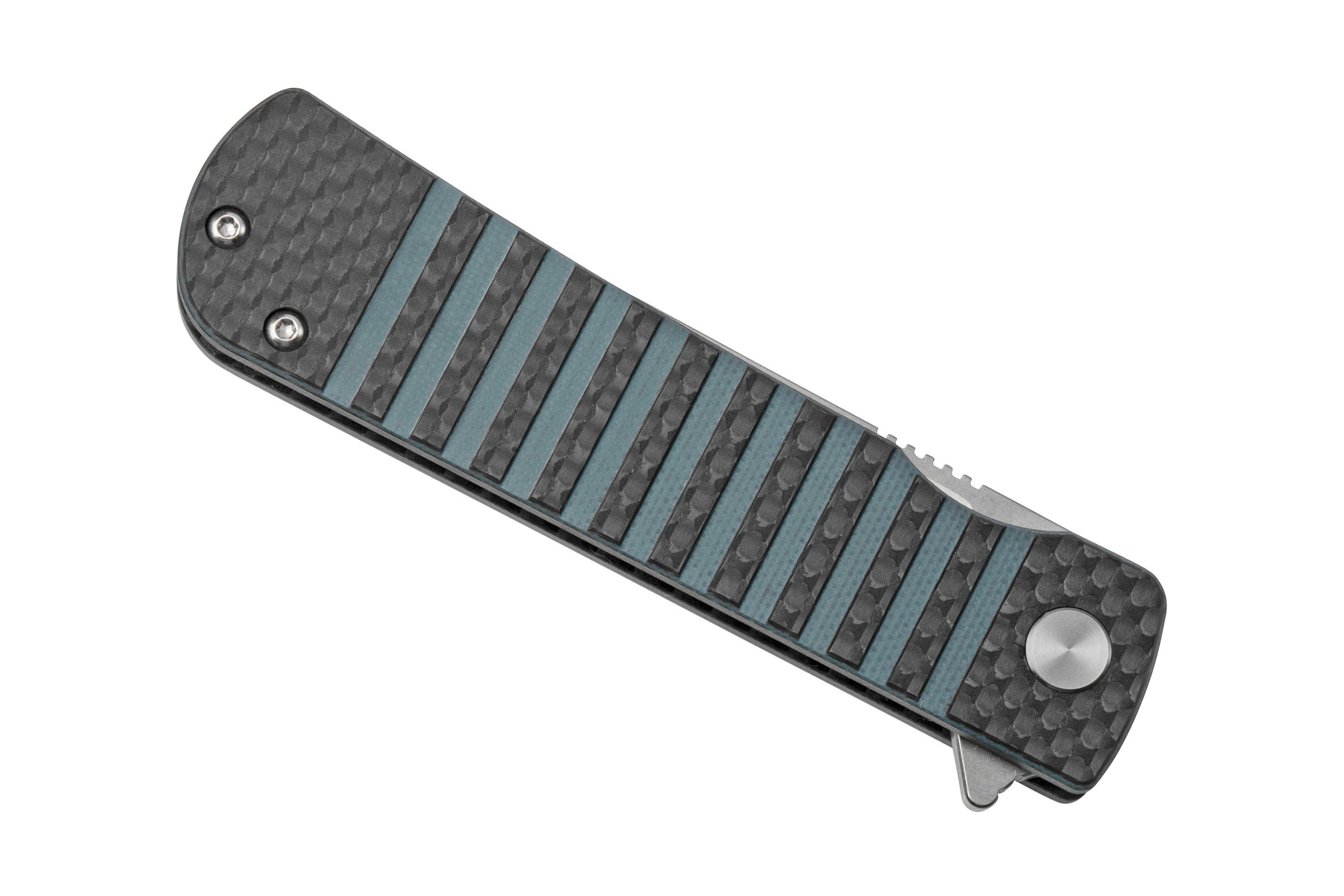 Bestech Titan BL04B Black/Blue Carbon Fibre, pocket knife ...