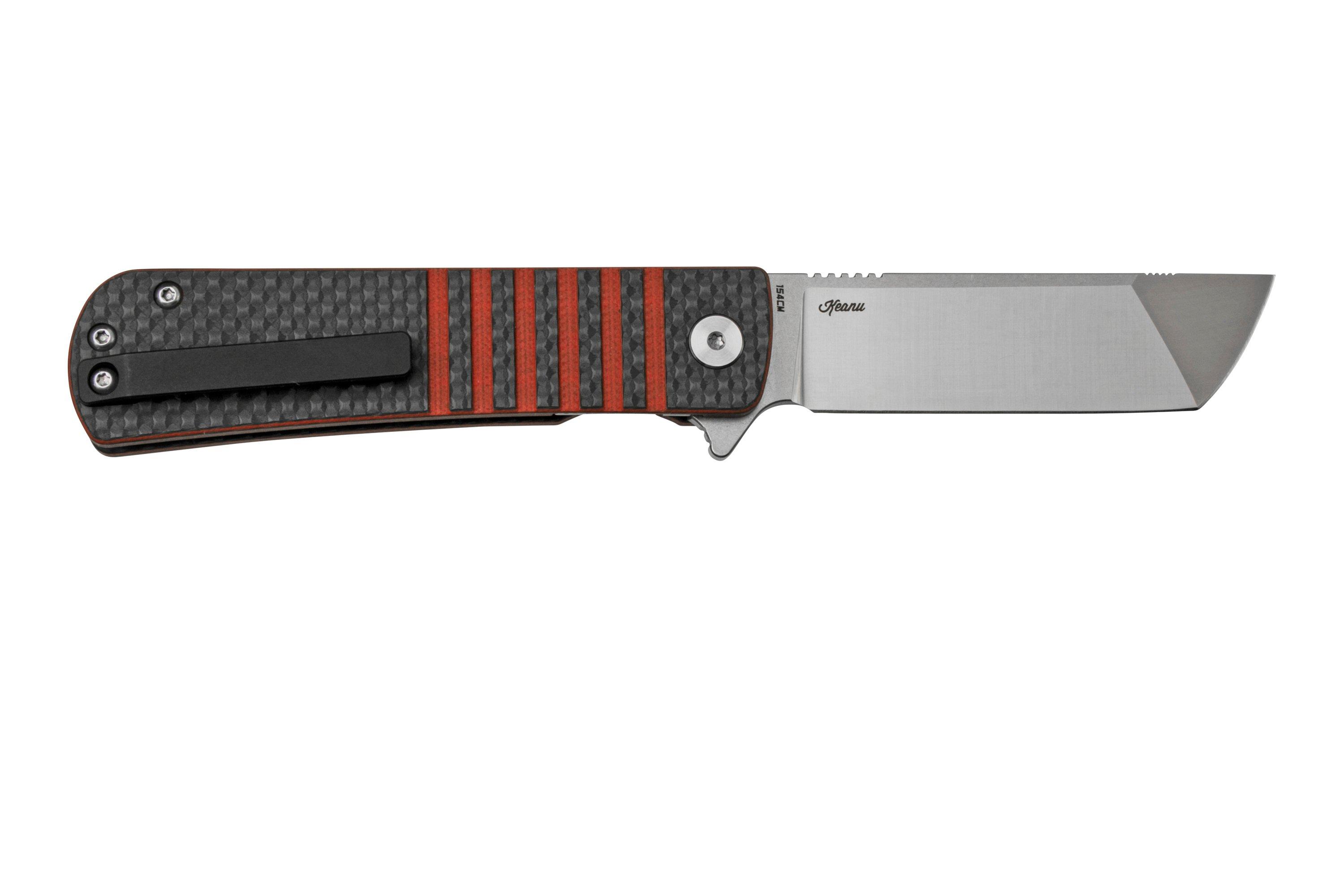 Bestech Titan BL04D Black/Red Carbon Fibre, pocket knife ...