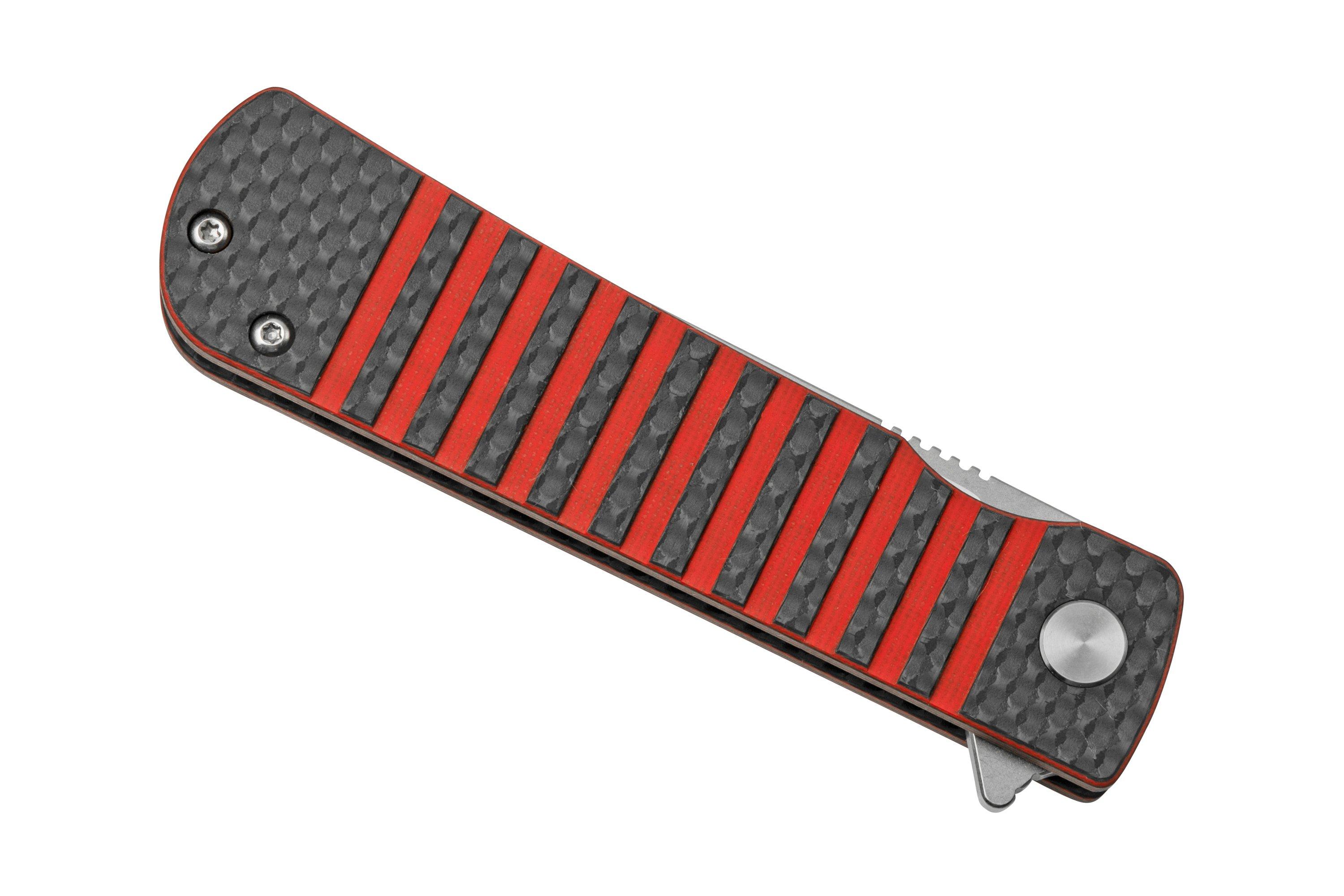 Bestech Titan BL04D Black/Red Carbon Fibre, pocket knife ...