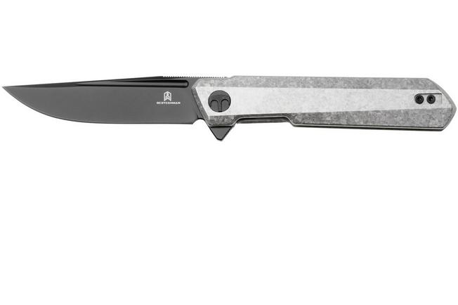 Afbeelding voor Bestechman Dundee BMK01-C-4 Black CPM MagnaCut, Silver Crystallized Titanium, Knivesandtools Exclusive zakmes