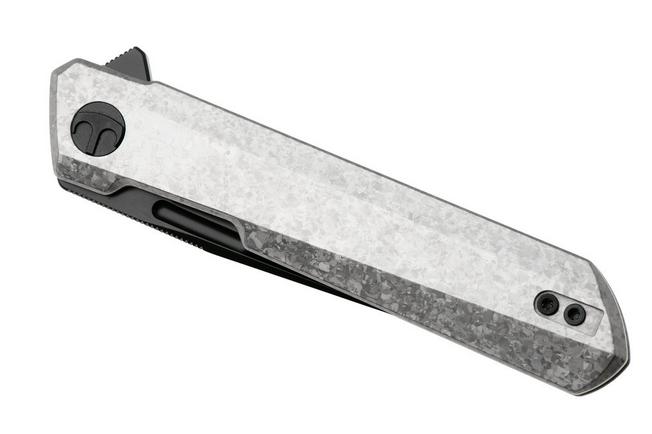 Afbeelding voor Bestechman Dundee BMK01-C-4 Black CPM MagnaCut, Silver Crystallized Titanium, Knivesandtools Exclusive zakmes