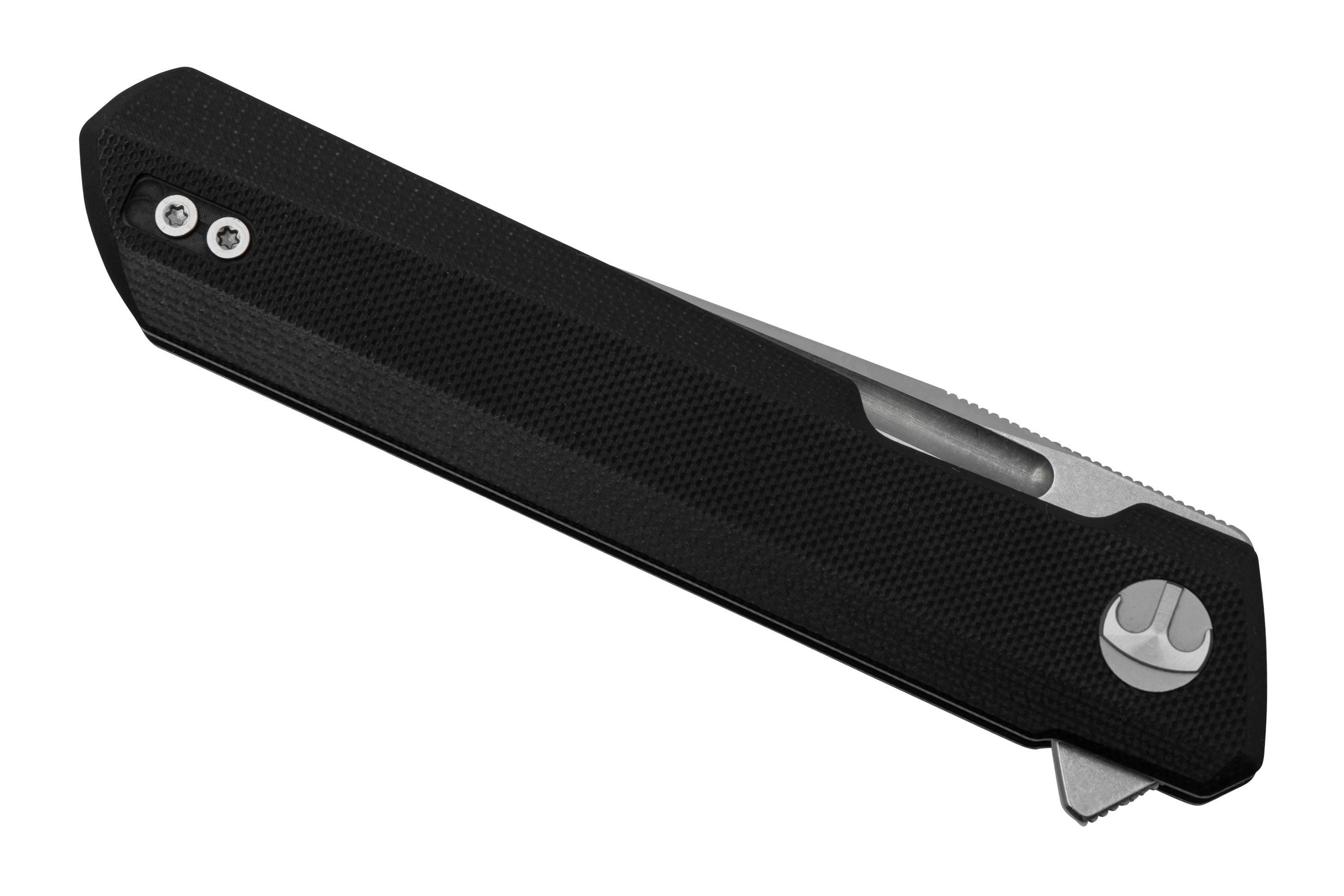 Bestechman Dundee BMK01A Black G10, Satin D2, pocket knife, Ostap Hel ...