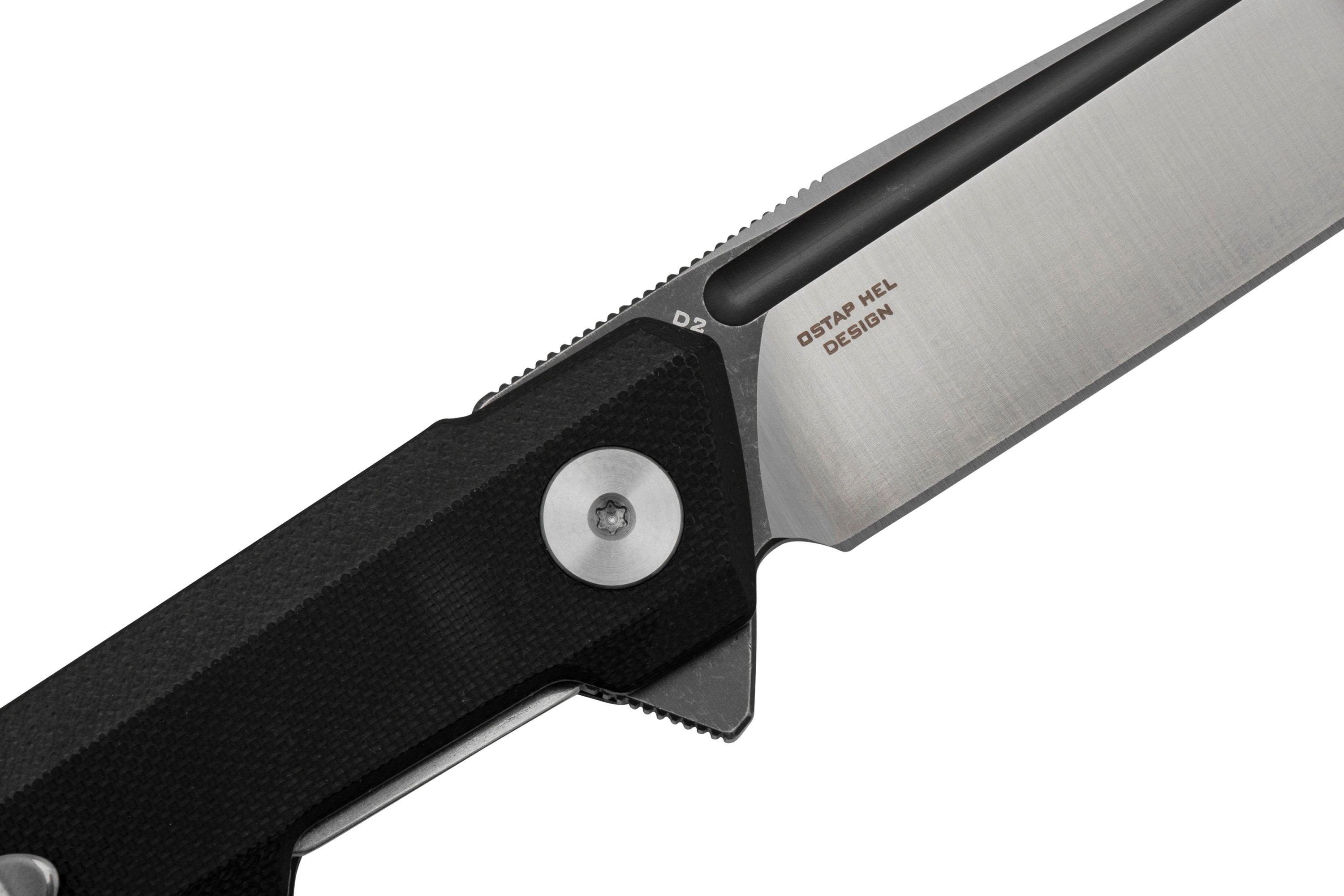 Bestechman Dundee BMK01D, Black G10, Satin D2 With Dark Coating, pocket ...