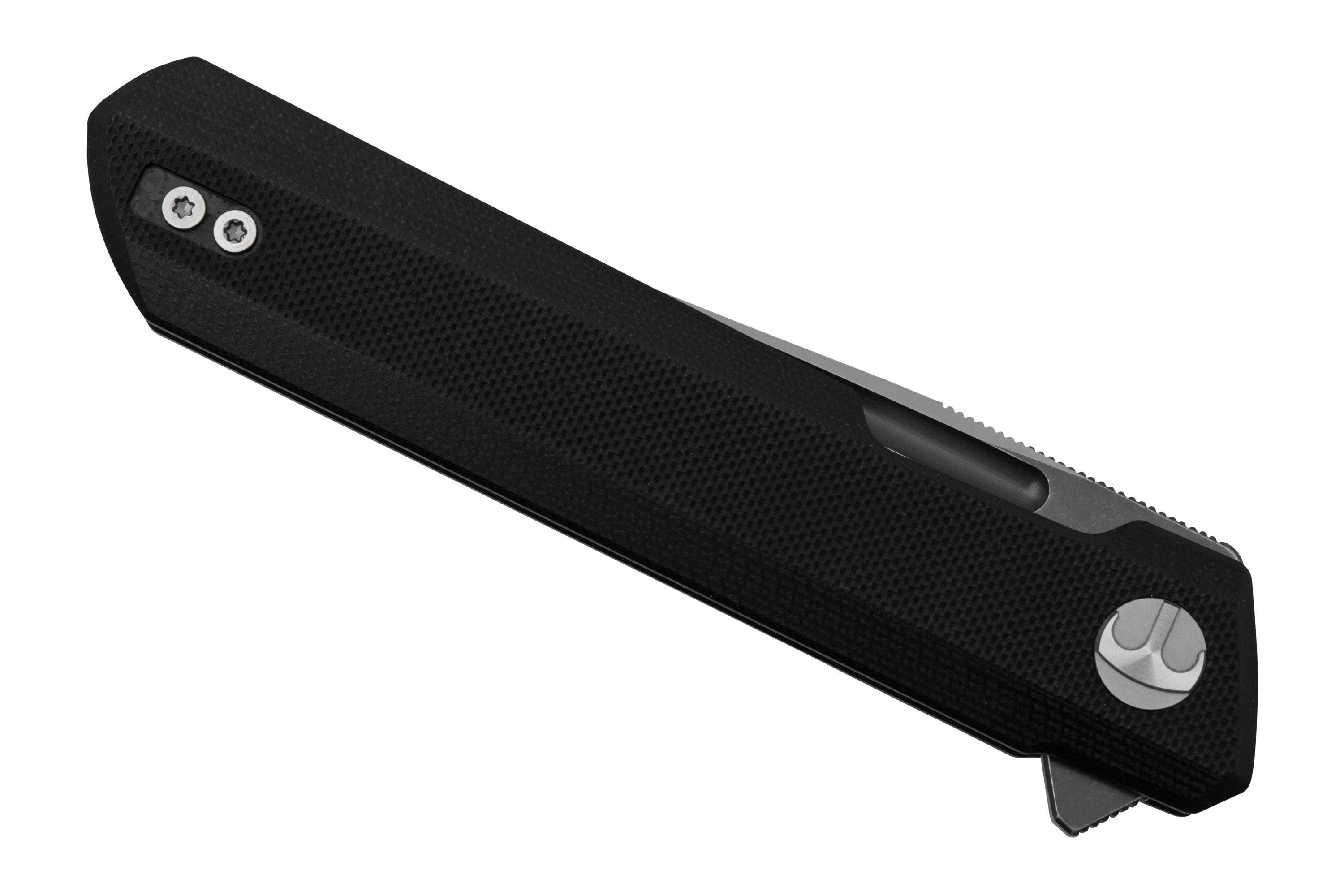 Bestechman Dundee BMK01D, Black G10, Satin D2 With Dark Coating, pocket ...