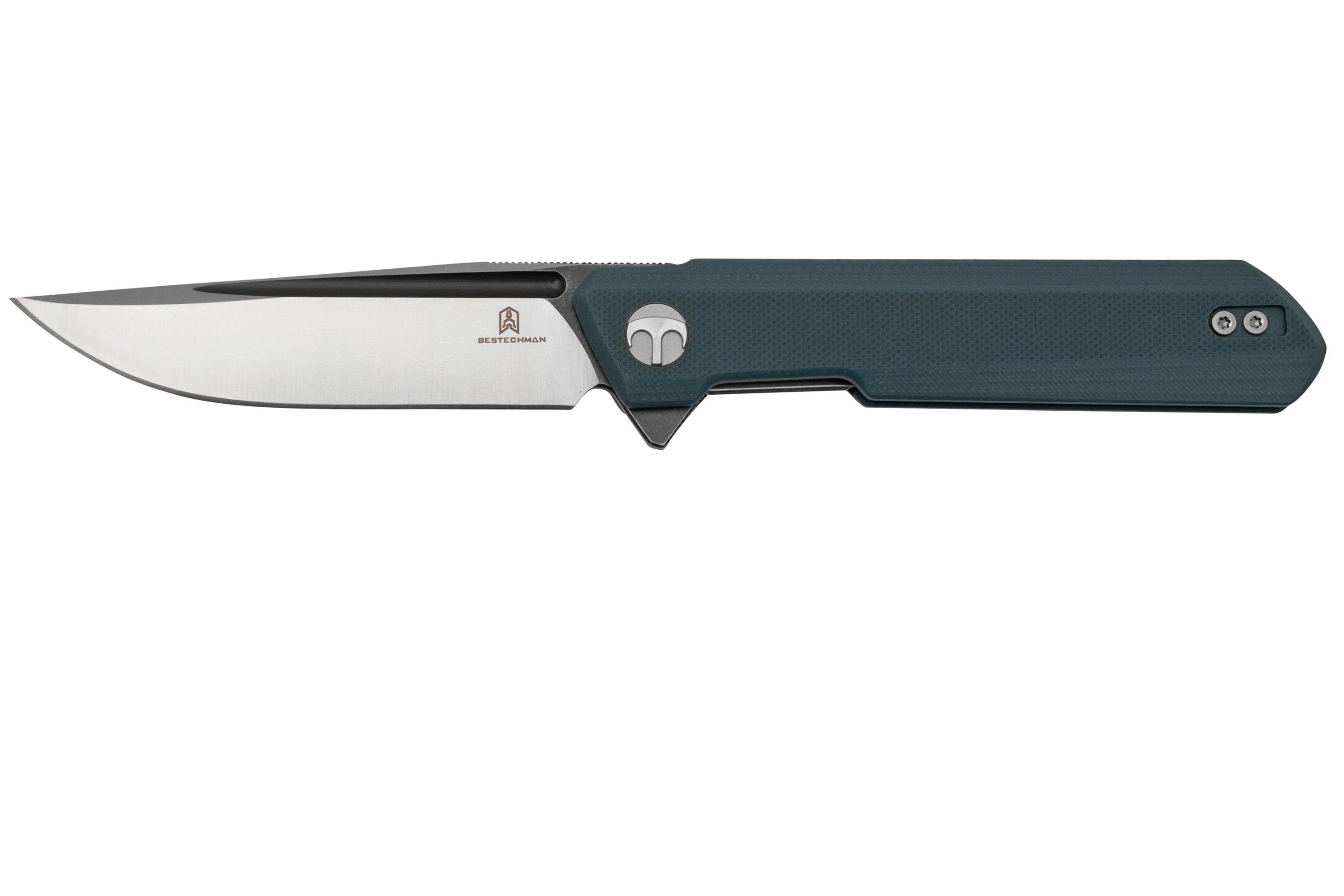 Bestechman Dundee BMK01F Grey G10, Satin D2 And Dark Coating, pocket ...