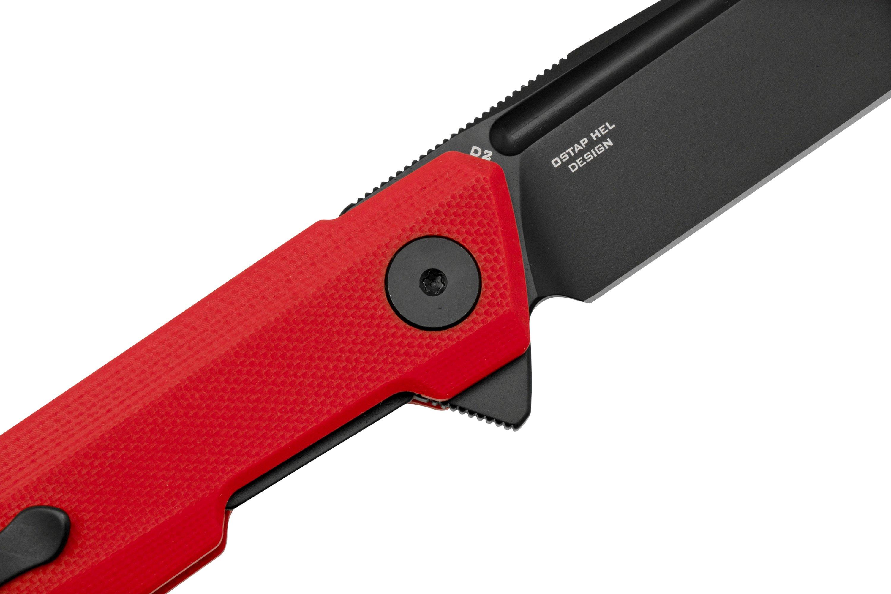 Bestechman Dundee BMK01L, Red G10, pocket knife, Ostap Hel design ...