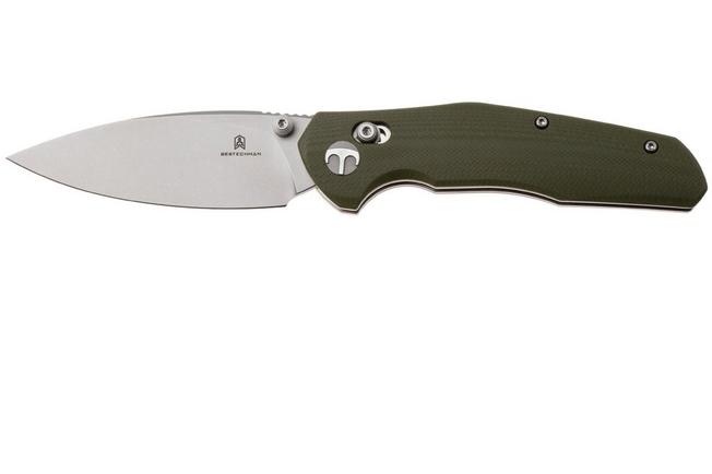 Afbeelding voor Bestechman Ronan BMK02E Stonewash 14C28N, OD Green G10, zakmes