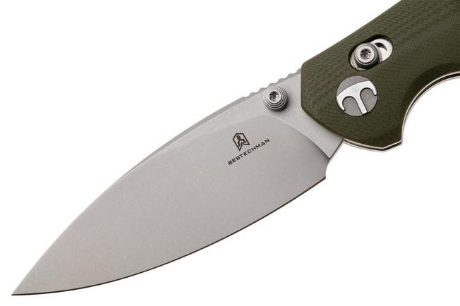 Afbeelding voor Bestechman Ronan BMK02E Stonewash 14C28N, OD Green G10, zakmes