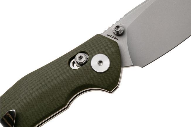 Afbeelding voor Bestechman Ronan BMK02E Stonewash 14C28N, OD Green G10, zakmes
