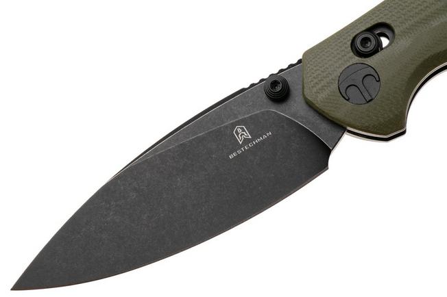Afbeelding voor Bestechman Ronan BMK02G Blackwash 14C28N, OD Green G10, zakmes