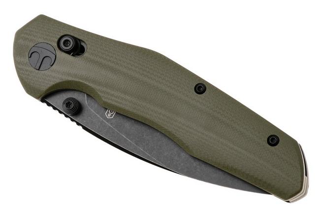 Afbeelding voor Bestechman Ronan BMK02G Blackwash 14C28N, OD Green G10, zakmes