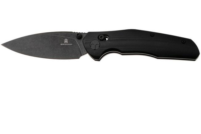 Afbeelding voor Bestechman Ronan BMK02N Blackwash 14C28N, Black G10, zakmes
