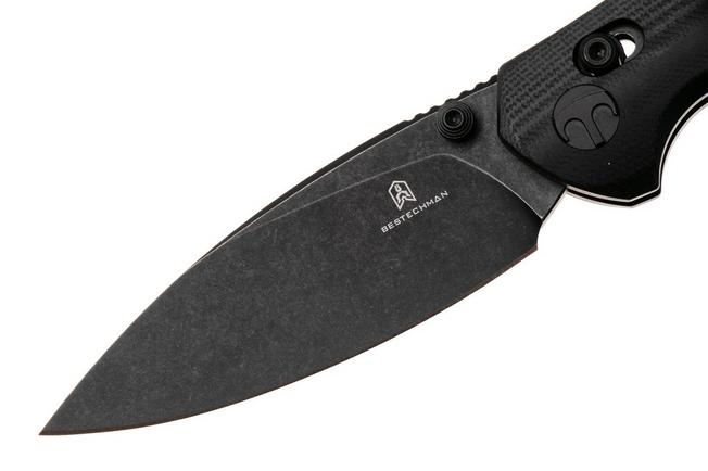 Afbeelding voor Bestechman Ronan BMK02N Blackwash 14C28N, Black G10, zakmes