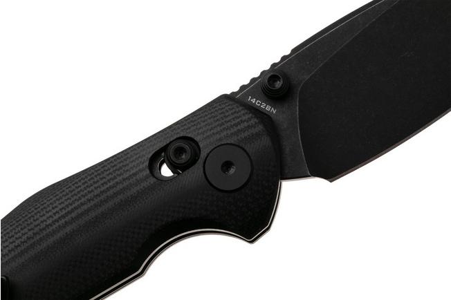 Afbeelding voor Bestechman Ronan BMK02N Blackwash 14C28N, Black G10, zakmes