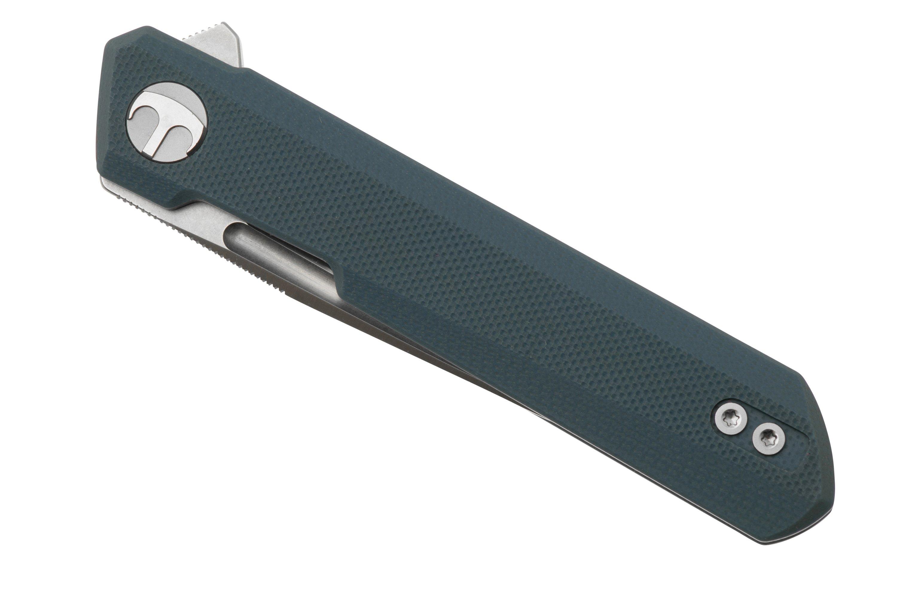 Bestechman Mini Dundee BMK03D Grey G10, pocket knife | Advantageously ...