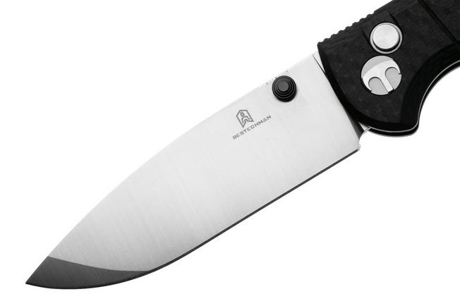 Afbeelding voor Bestechman Goodboy BMK04K Satin D2, Black G10, zakmes, Keanu Alfaro design