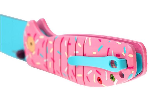 Afbeelding voor Bestechman Goodboy Dessert Warrior BMK04M Blue PVD D2, Pink Donut G10, zakmes, Keanu Alfaro design
