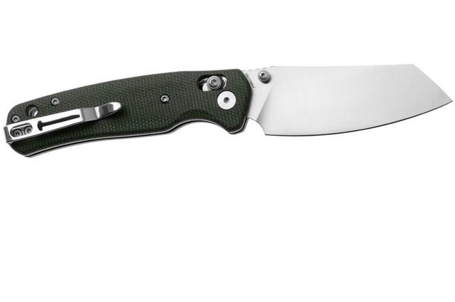 Afbeelding voor Bestechman Cicada's Wing BMK06-M-2 Satin 10Cr15MoV, OD Green Micarta, zakmes