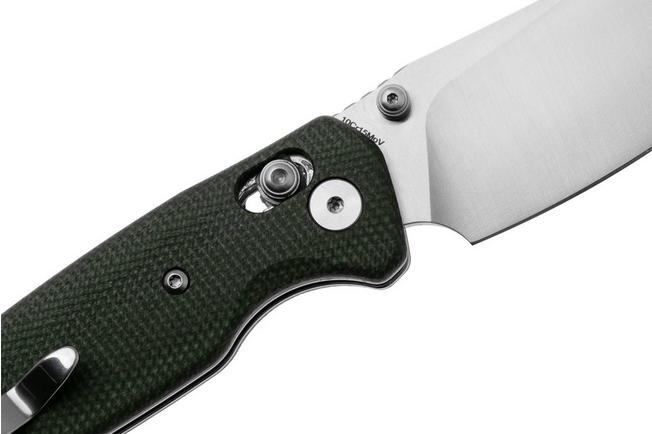 Afbeelding voor Bestechman Cicada's Wing BMK06-M-2 Satin 10Cr15MoV, OD Green Micarta, zakmes