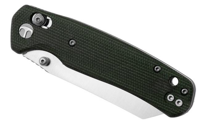 Afbeelding voor Bestechman Cicada's Wing BMK06-M-2 Satin 10Cr15MoV, OD Green Micarta, zakmes