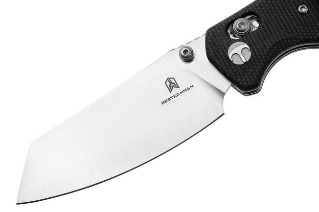 Afbeelding voor Bestechman Cicada's Wing BMK06-M-3 Satin 10Cr15MoV, Grey Micarta, zakmes