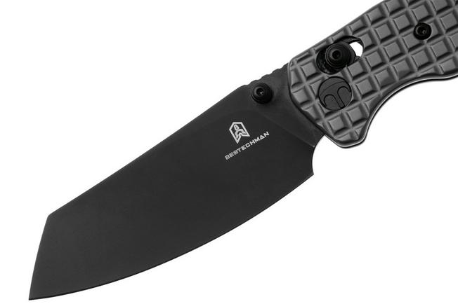 Afbeelding voor Bestechman Cicada's Wing BMK06-S-2 Black PVD 10Cr15MoV, Grey PVD Stainless Steel, zakmes