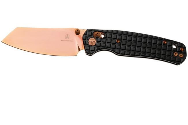 Afbeelding voor Bestechman Cicada's Wing BMK06-S-3 Bronze PVD 10Cr15MoV, Black PVD Stainless Steel, zakmes