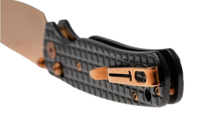 Afbeelding voor Bestechman Cicada's Wing BMK06-S-3 Bronze PVD 10Cr15MoV, Black PVD Stainless Steel, zakmes