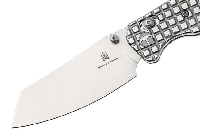 Afbeelding voor Bestechman Cicada's Wing BMK06-S-5 Stonewash 10Cr15MoV, Polished Stainless Steel, zakmes