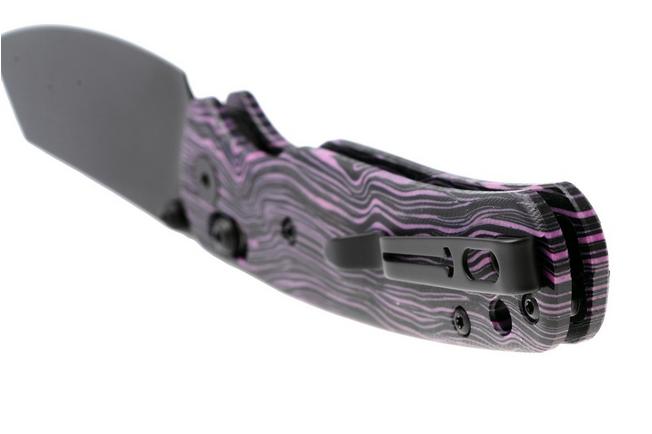 Afbeelding voor Bestechman Cicada's Wing BMK06-T-1 Black PVD 10Cr15MoV, Black Purple G10, zakmes