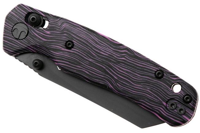 Afbeelding voor Bestechman Cicada's Wing BMK06-T-1 Black PVD 10Cr15MoV, Black Purple G10, zakmes