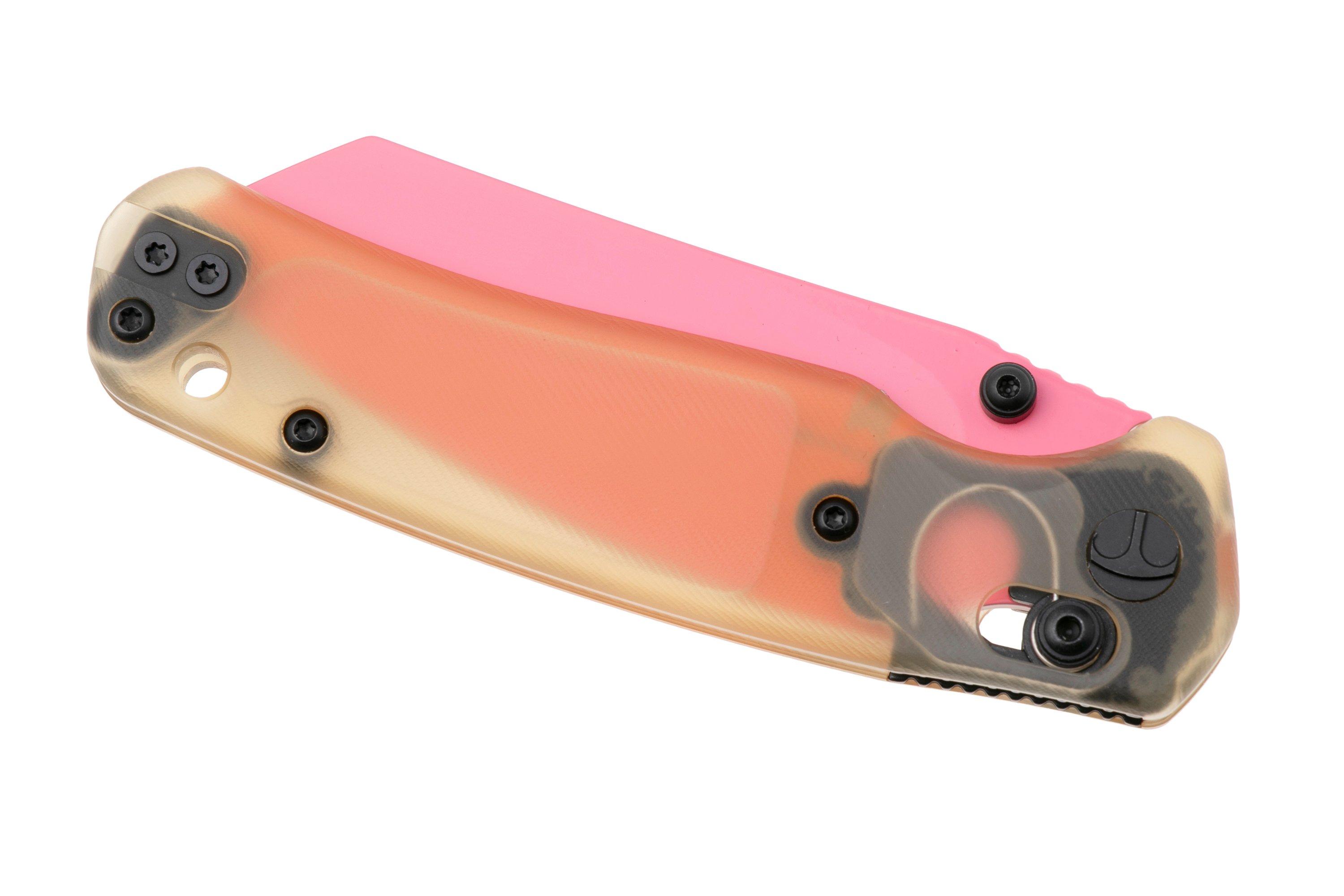 Bestechman Cicada's Wing BMK06H Pink Coated 10Cr15MoV, Ultem