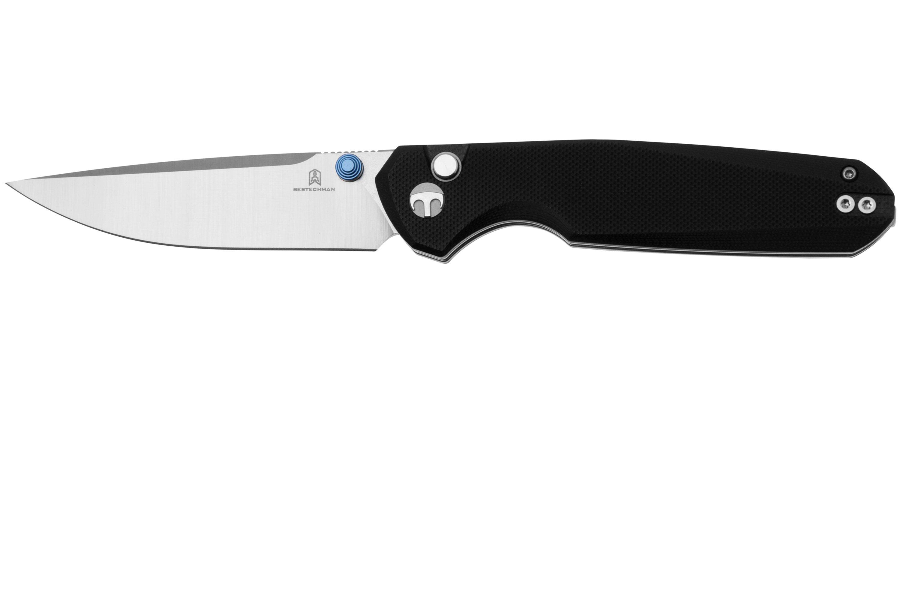 Bestechman Velix BMK07A 14C28N, Black G10 pocket knife, Ostap Hel