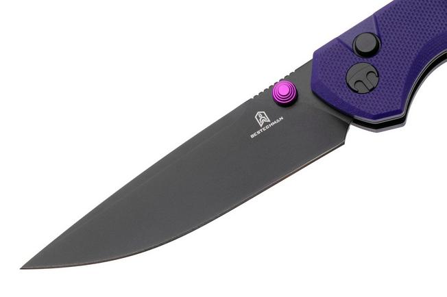 Afbeelding voor Bestechman Velix BMK07F PBD 14C28N, Purple G10, zakmes, Ostap Hel design