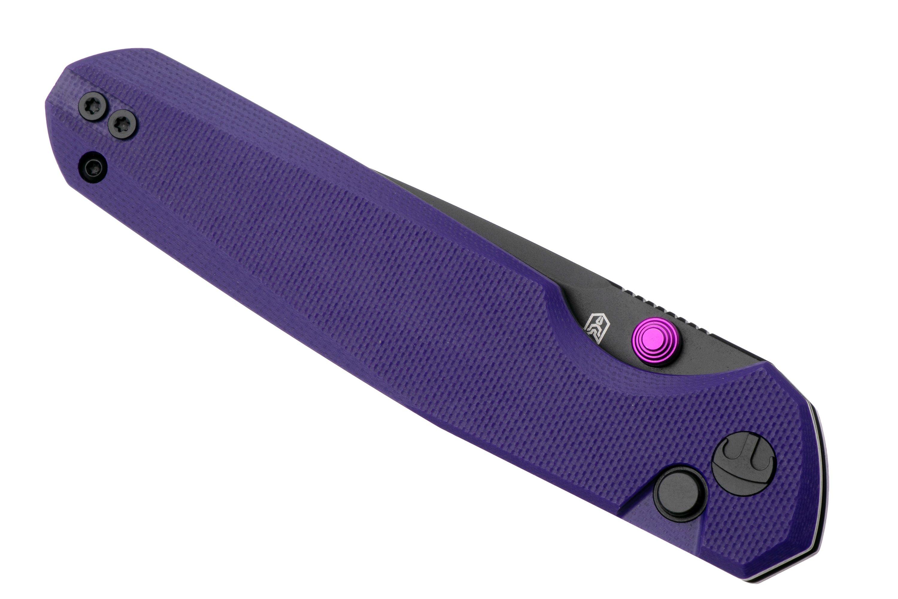 Bestechman Velix BMK07F PBD 14C28N, Purple G10, pocket knife, Ostap Hel ...