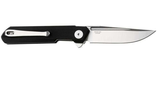 Afbeelding voor Bestechman Mini Dundee BMK08A Satin D2, Black G10, zakmes, Ostap Hel design