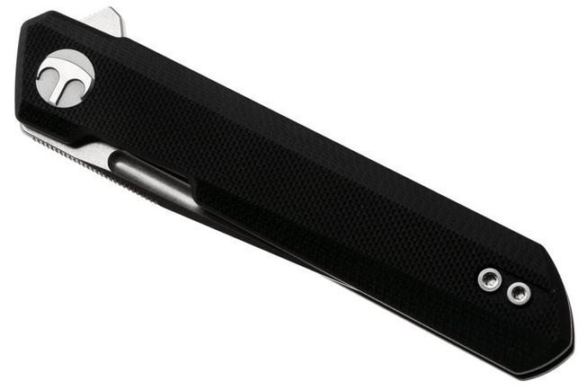 Afbeelding voor Bestechman Mini Dundee BMK08A Satin D2, Black G10, zakmes, Ostap Hel design