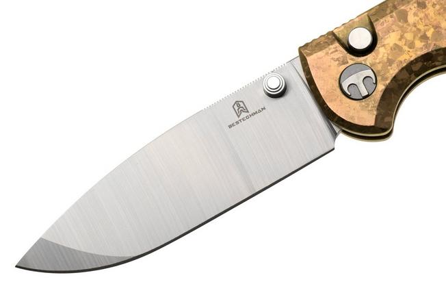 Afbeelding voor Bestechman Goodboy Jr. BMK10K Satin CPM Magnacut, Bronze Crystallized Titanium, zakmes