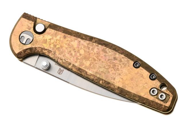 Afbeelding voor Bestechman Goodboy Jr. BMK10K Satin CPM Magnacut, Bronze Crystallized Titanium, zakmes