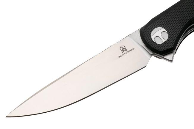 Afbeelding voor Bestechman Flick BMK13A Satin D2, Black G10, zakmes, Ostap hel design