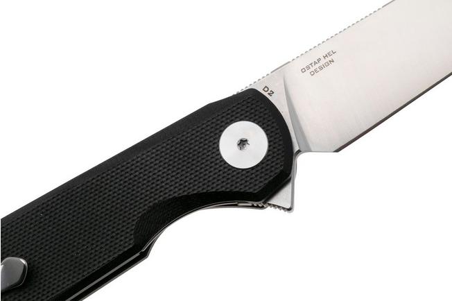 Afbeelding voor Bestechman Flick BMK13A Satin D2, Black G10, zakmes, Ostap hel design
