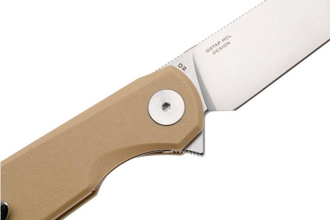 Afbeelding voor Bestechman Flick BMK13C Satin D2, Khaki G10, zakmes, Ostap Hel design