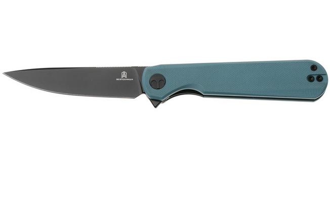 Afbeelding voor Bestechman Flick BMK13F PVD D2, Grey G10, zakmes, Ostap Hel design