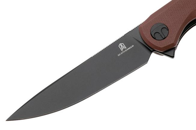 Afbeelding voor Bestechman Flick BMK13G PVD D2, Brown G10, zakmes, Ostap Hel design