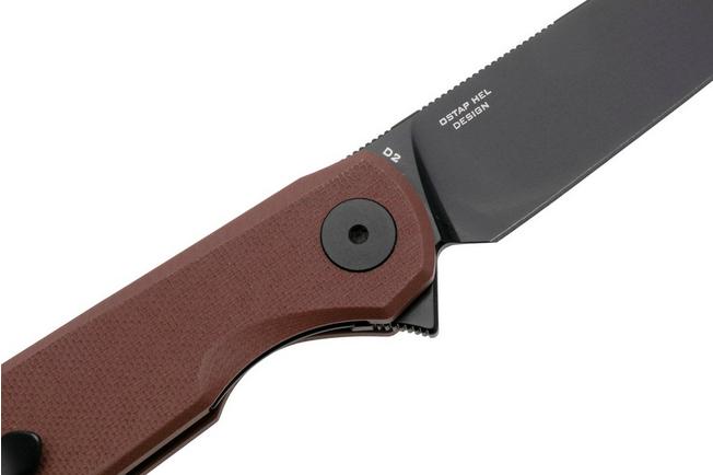 Afbeelding voor Bestechman Flick BMK13G PVD D2, Brown G10, zakmes, Ostap Hel design